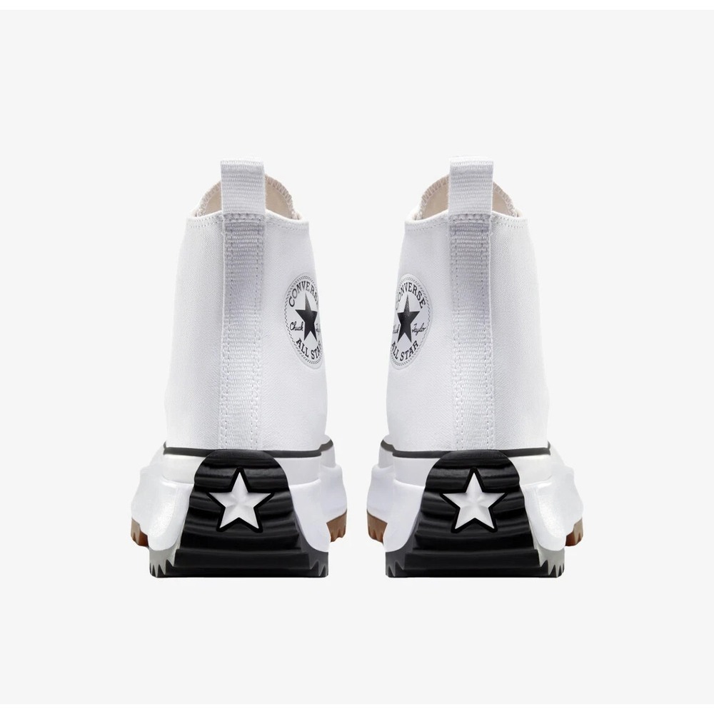 Converse Run Star Hike Platform High Top Mens Sz 8 Womens 9.5 White/Black/ Shoes - Picture 5 of 6